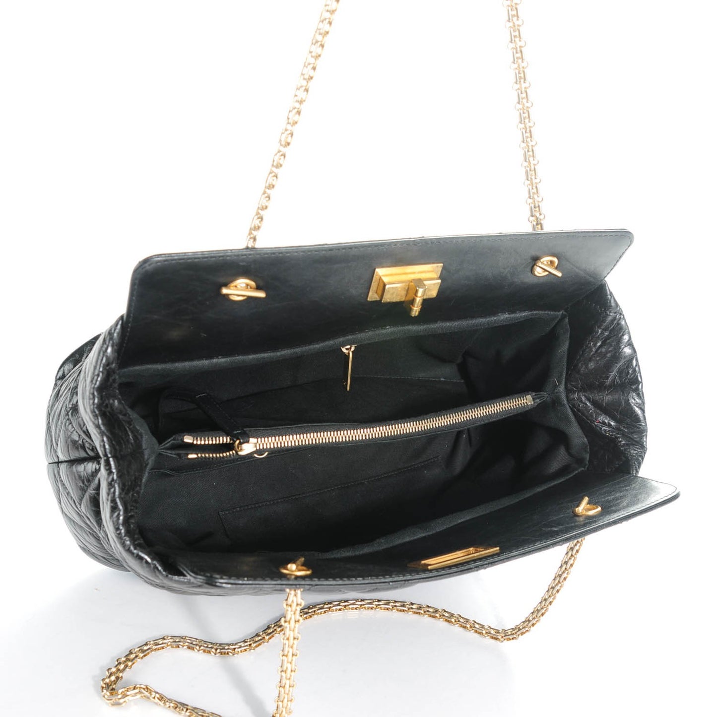 Aged Calfskin Quilted Reissue 2.55 Tote Black