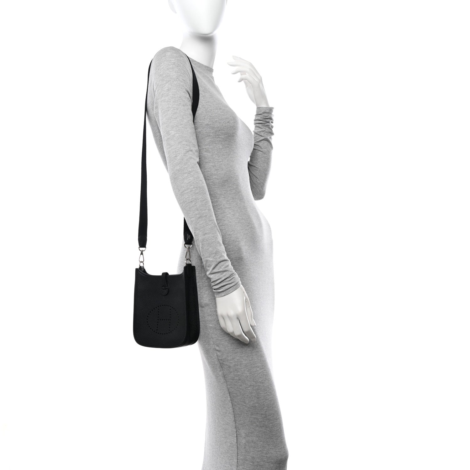 Hermes Taurillon Clemence Evelyne TPM Black 2 of 11