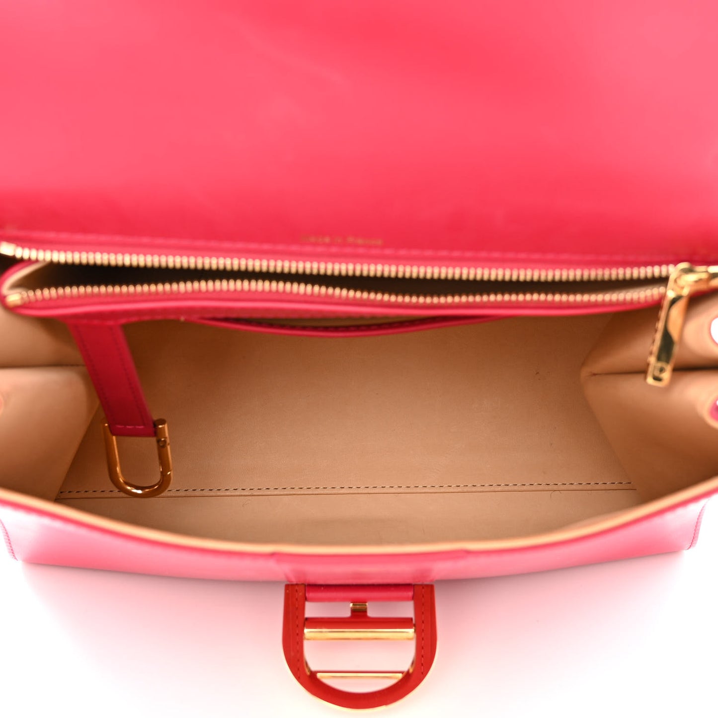 Box Calfskin MM Brillant Satchel Framboise