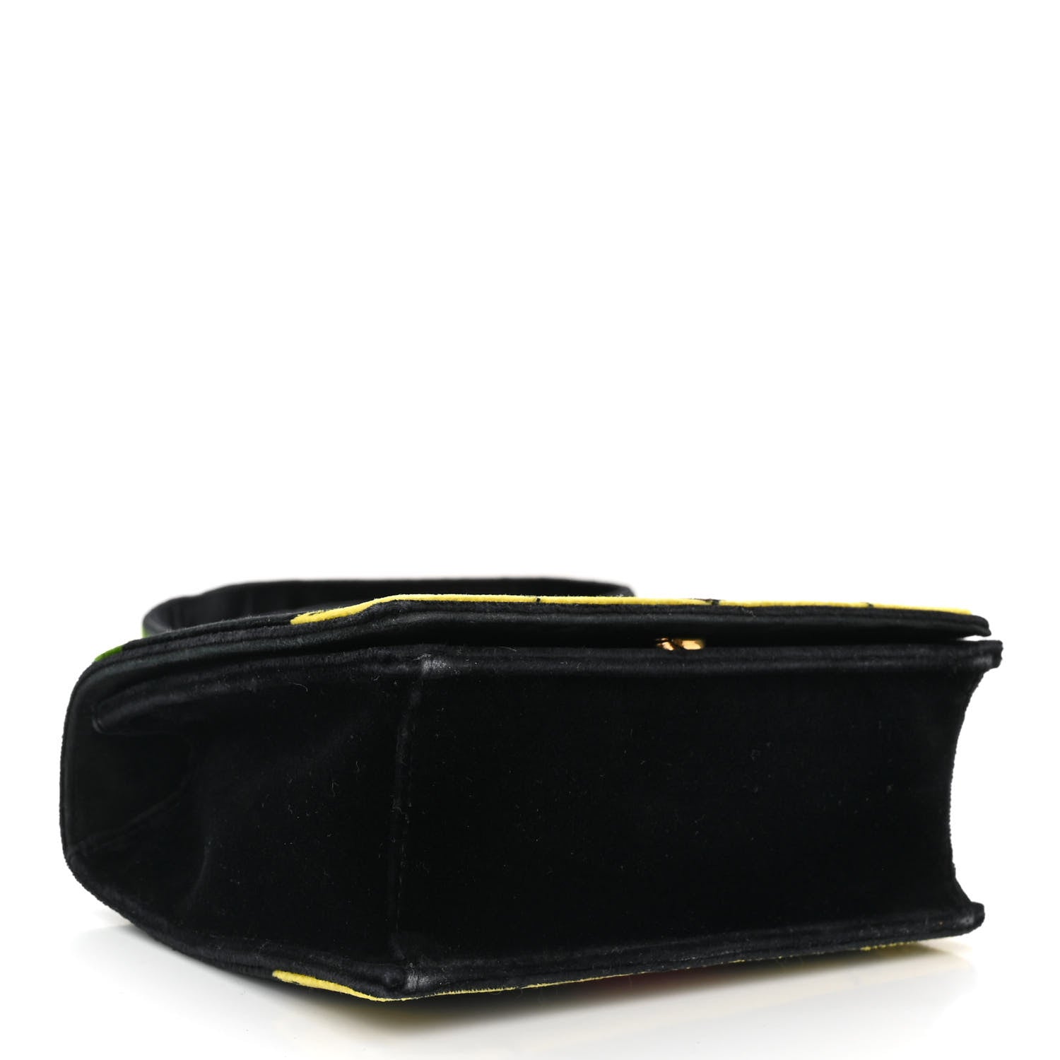 Prada Velluto Ricamo Cahier Shoulder Bag Black 4 of 9
