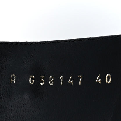 Chanel Lambskin Shearling Quilted CC Turnlock Loafers 40 Black 6 of 9