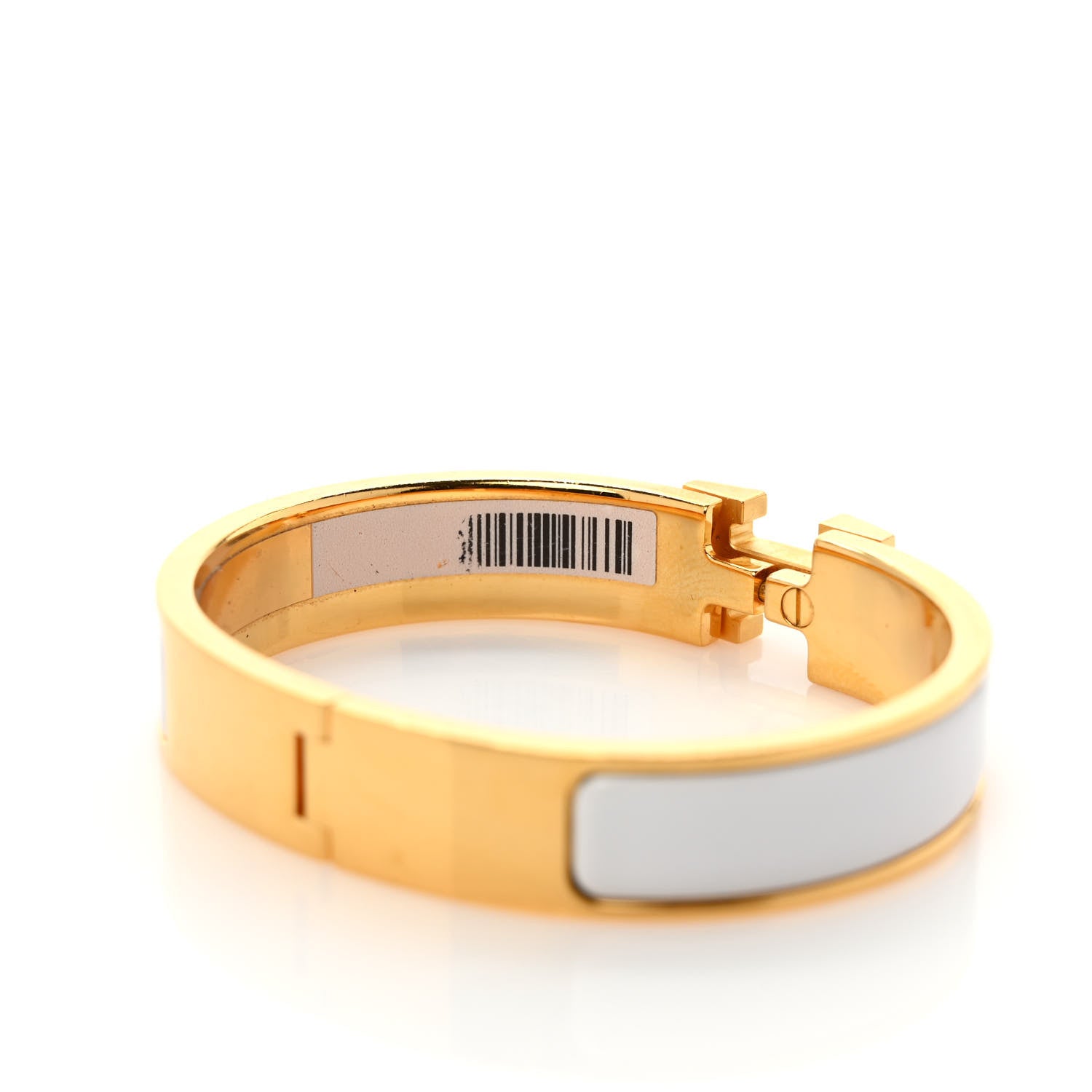 Hermes Enamel Narrow Clic Clac H Bracelet PM White 5 of 6
