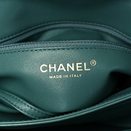 Chanel Lambskin Quilted Medium Trendy CC Flap Dual Handle Bag Green 6 of 12