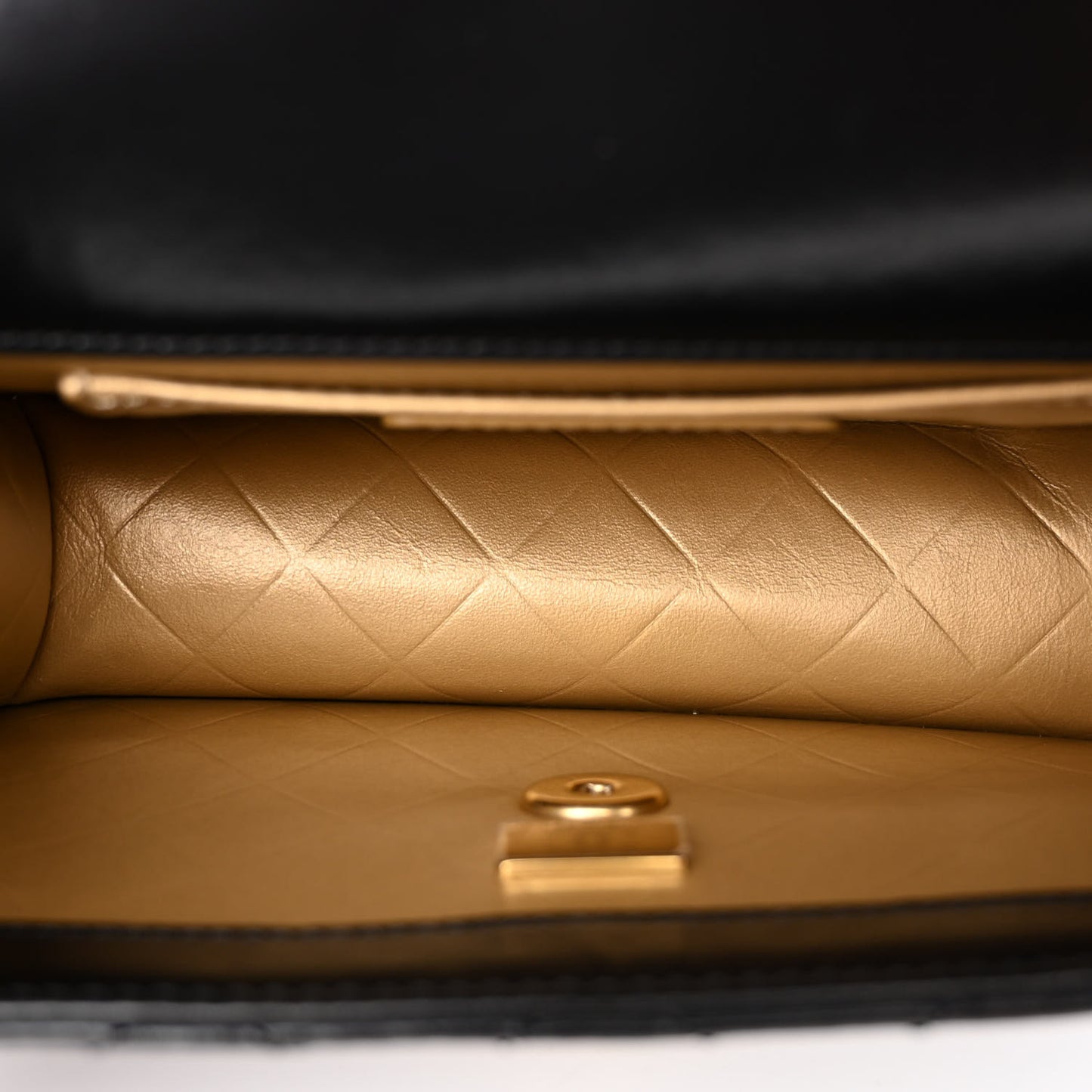 Calfskin Quilted Mini Coco Ring Flap Black