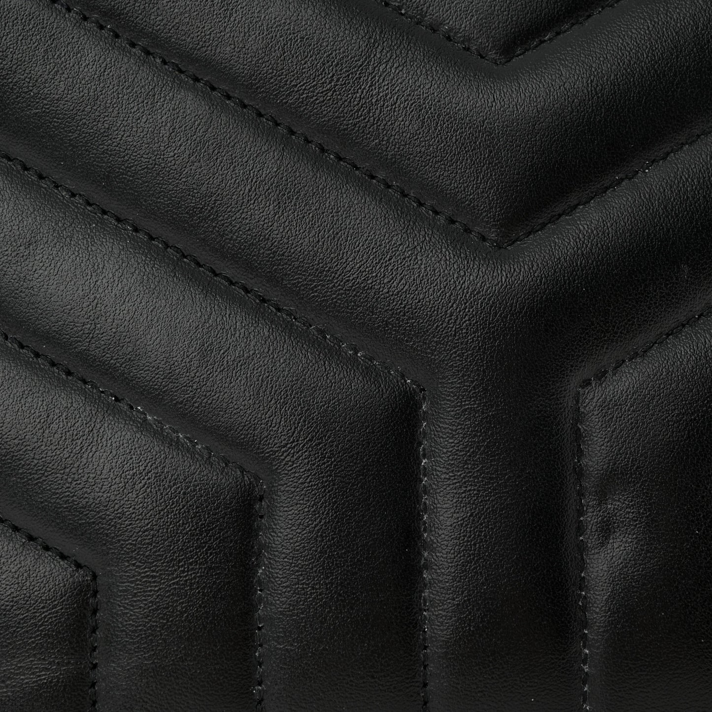 Calfskin Y Quilted Monogram Medium Loulou Chain Satchel Black