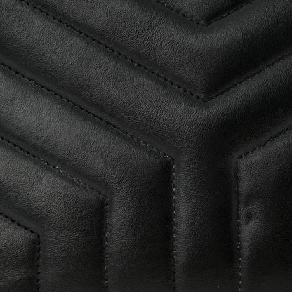 Saint Laurent Calfskin Y Quilted Monogram Medium Loulou Chain Satchel Black 13 of 14