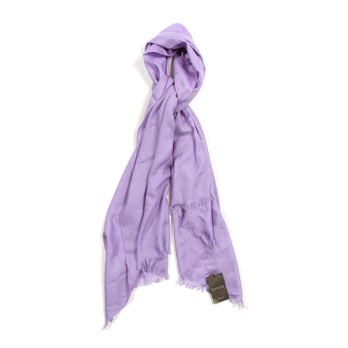 Wool Silk GG Monogram GGNat Plus Scarf Purple
