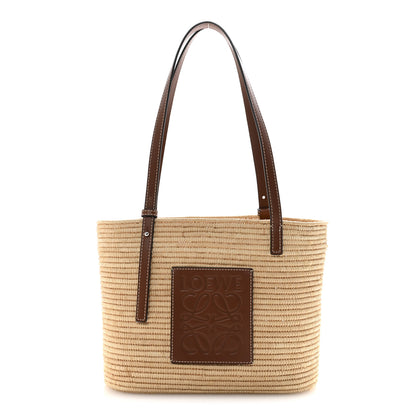 Loewe Raffia Small Square Basket Tote Bag Natural Tan 1 of 13