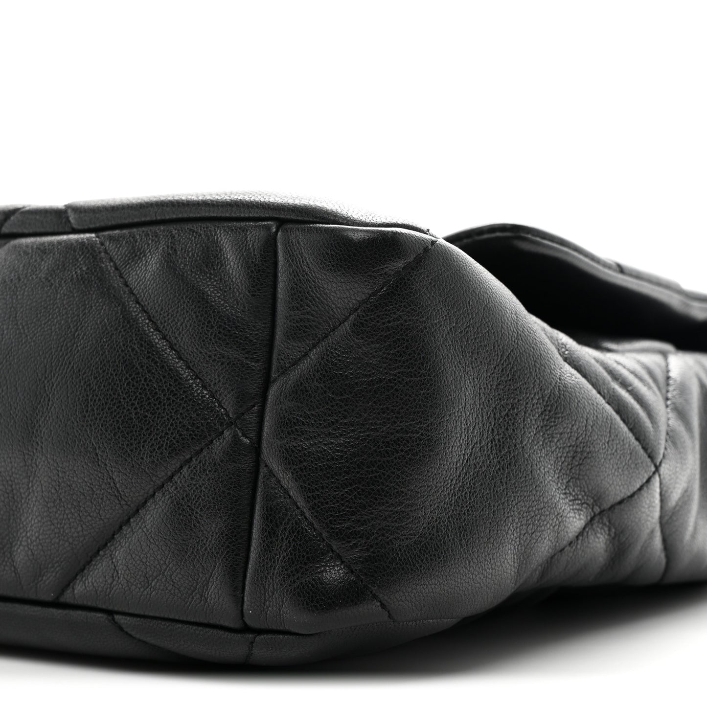 Goatskin Quilted Large Chanel 19 Flap Black