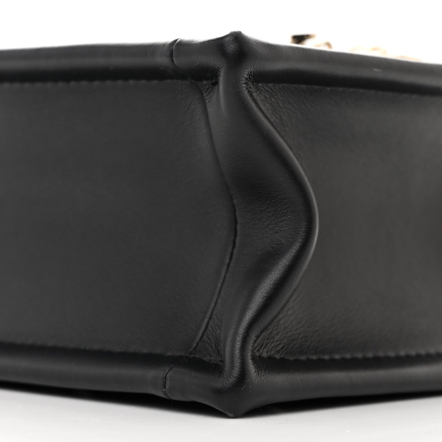 Calfskin Macrocannage Mini Book Tote Black