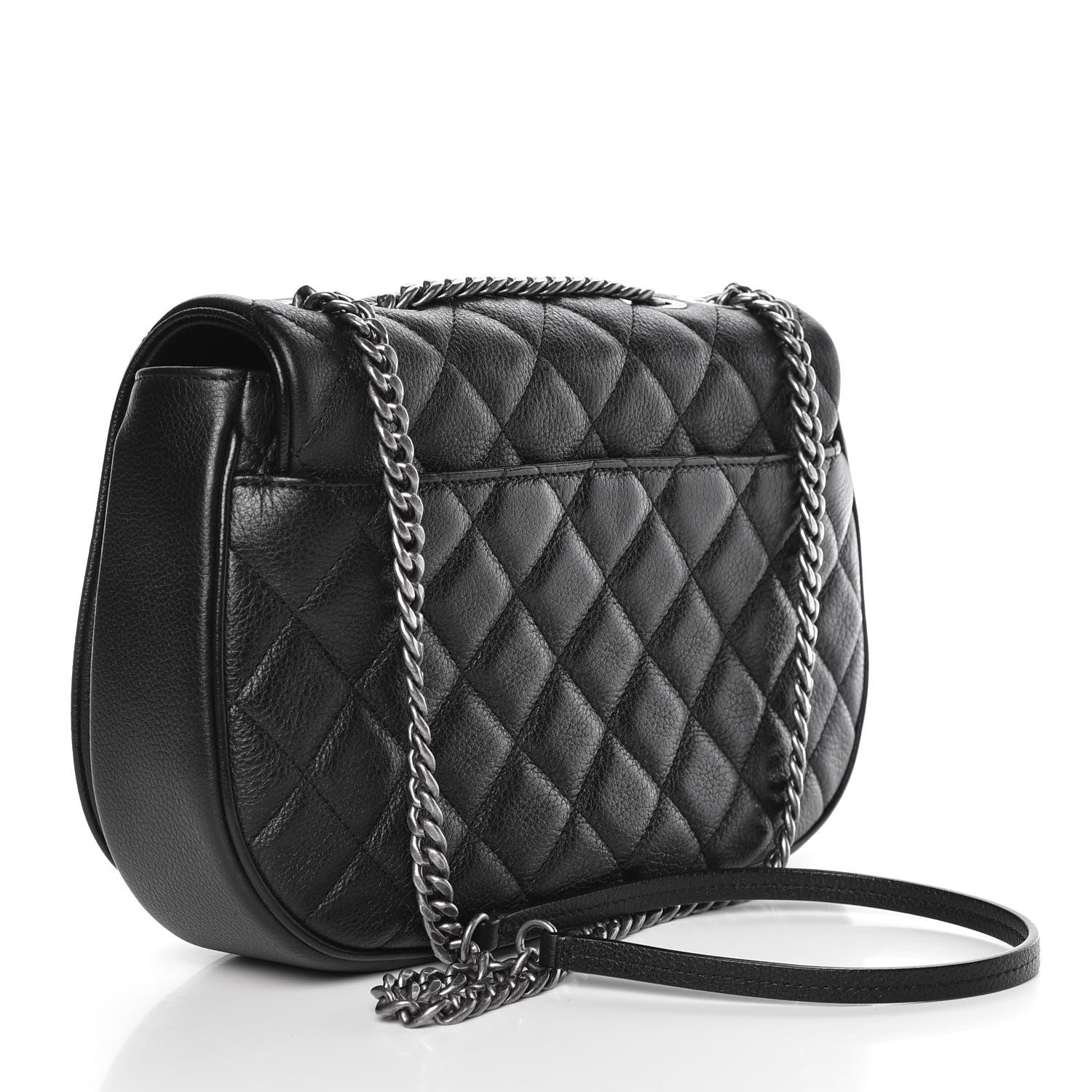 Chanel Calfskin Quilted Casual Pocket Messenger Flap Black 3 of 11