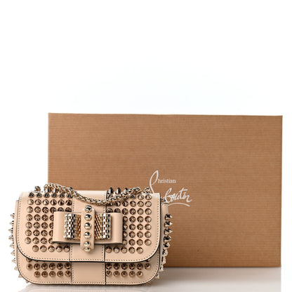 Christian Louboutin Calfskin Spiked Sweety Charity Crossbody Bag Colombe 10 of 10