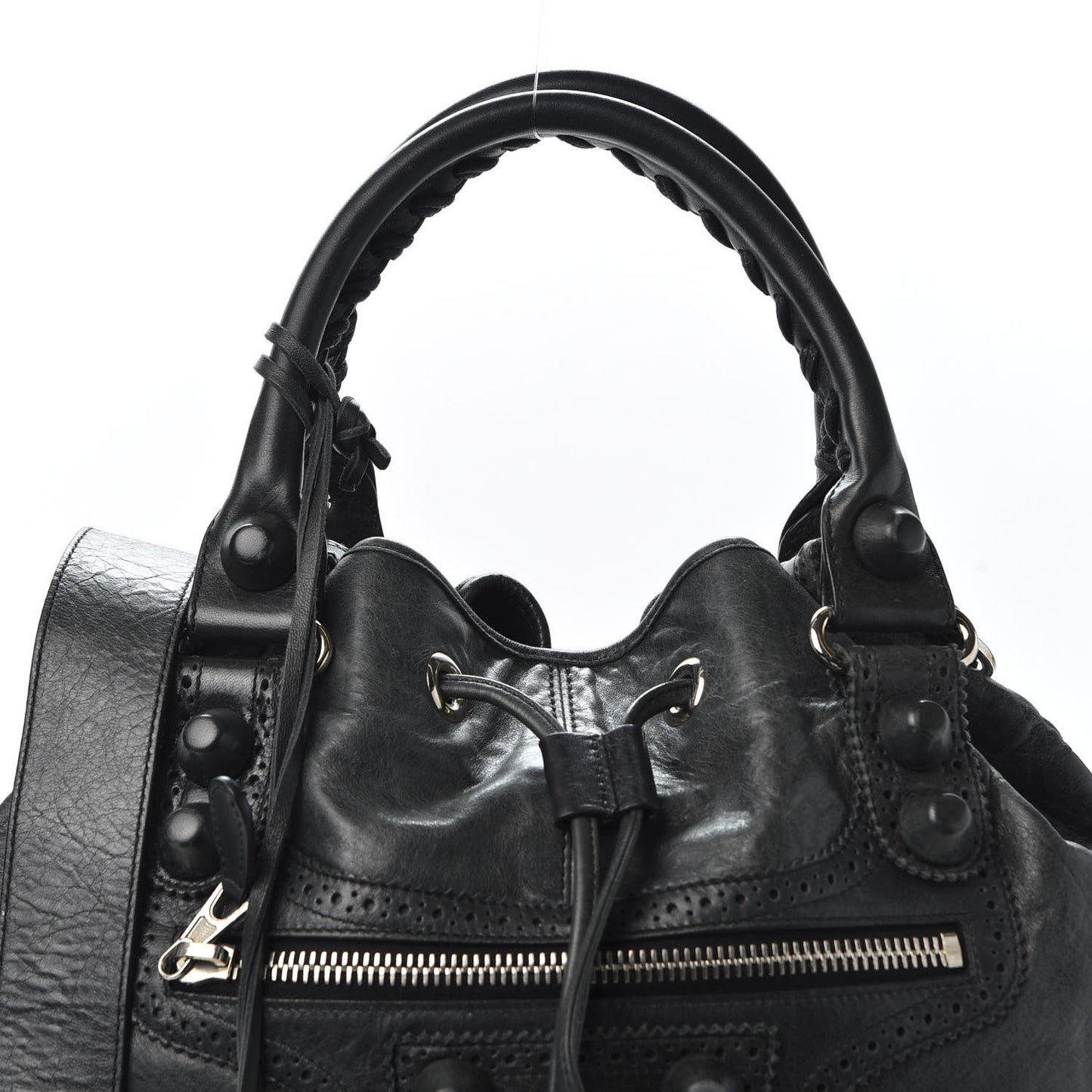 Agneau Giant Brogues Hardware Pompon Anthracite
