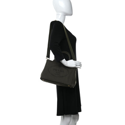 Prada Canapa Small Logo Tote Khaki 2 of 8