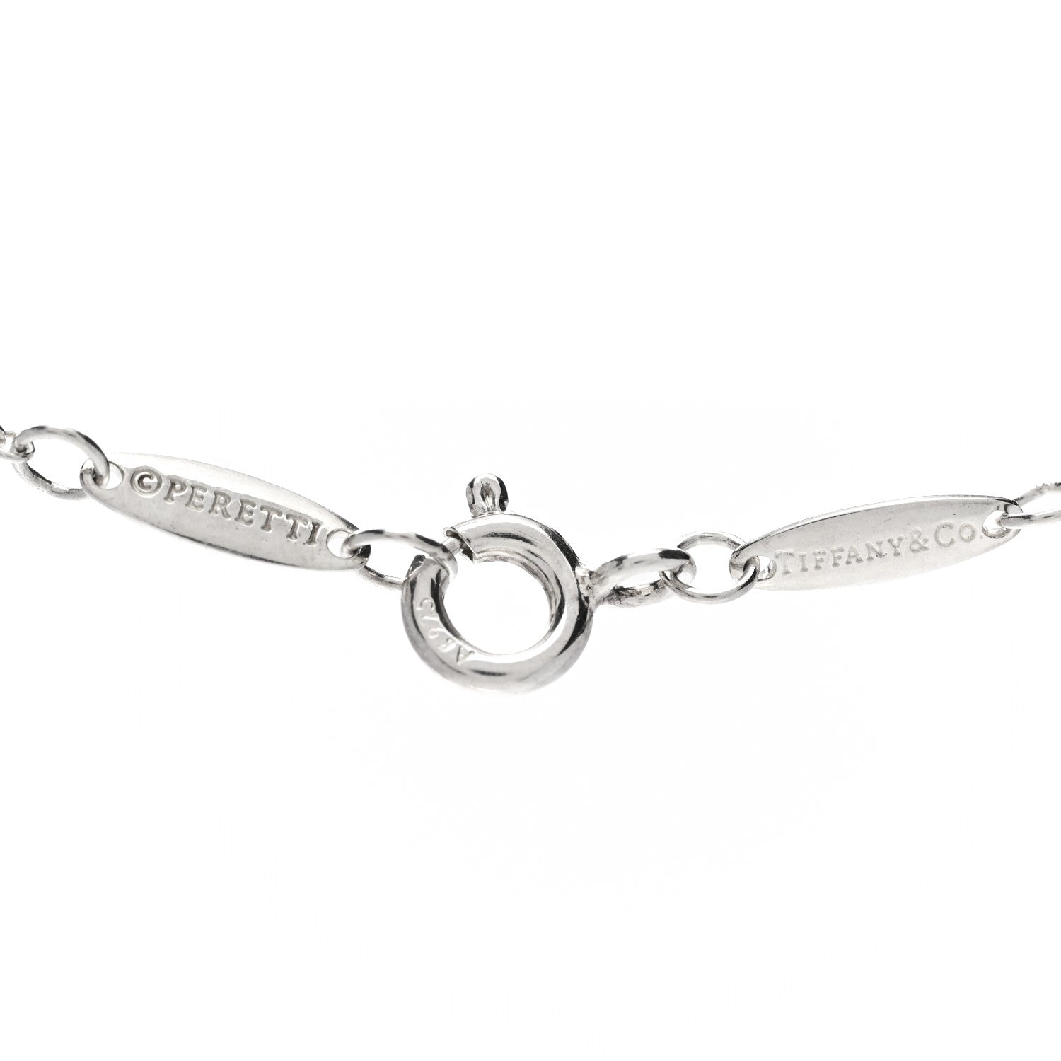 Tiffany Sterling Silver Diamond .09ctw Elsa Peretti Diamonds by the Yard Three Station Necklace 4 of 7