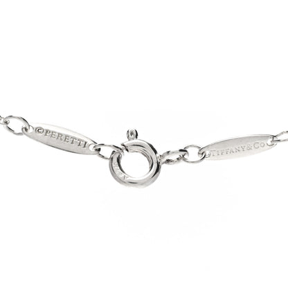 Tiffany Sterling Silver Diamond .09ctw Elsa Peretti Diamonds by the Yard Three Station Necklace 4 of 7