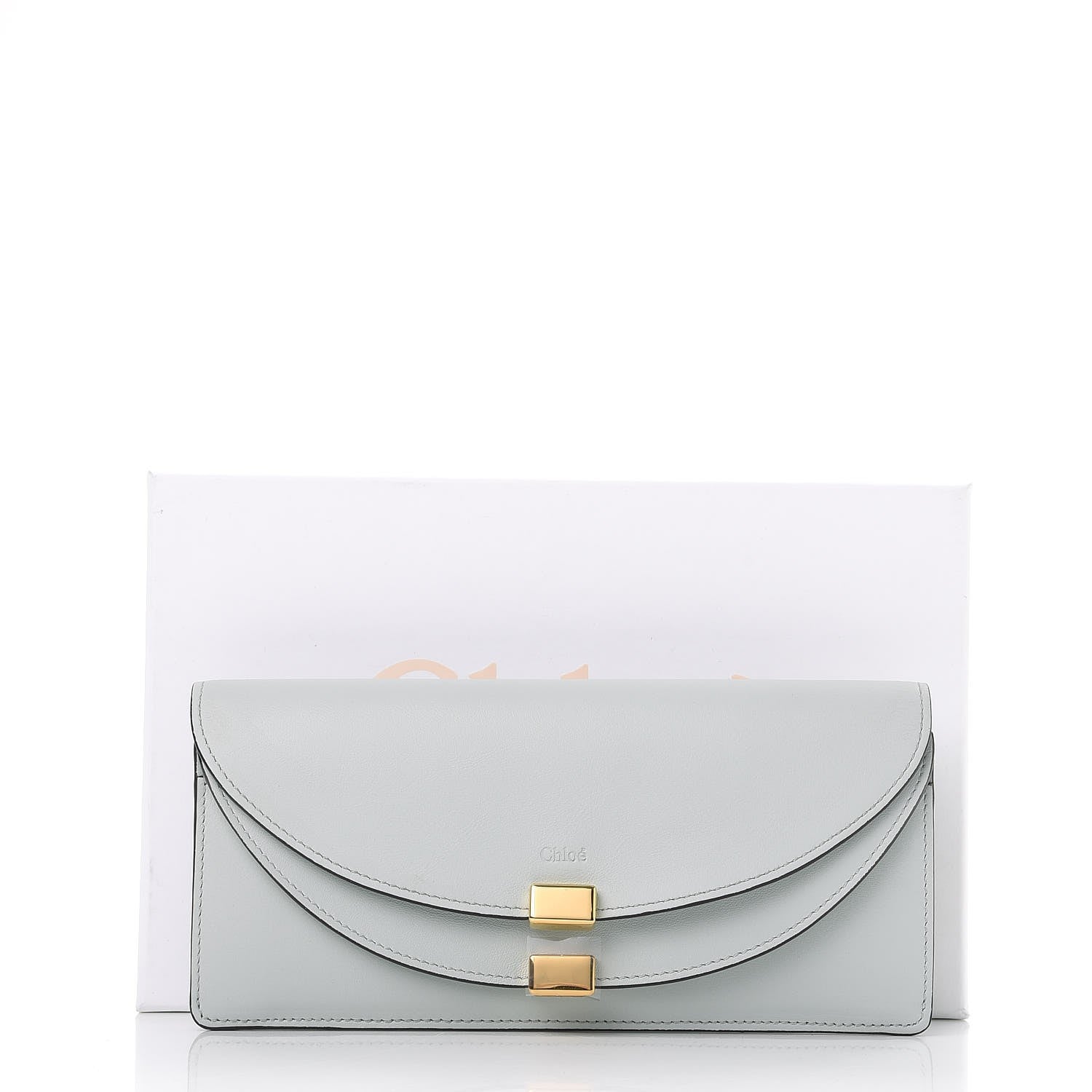 Chloe Calfskin Georgia Flap Wallet Airy Grey 9 of 9