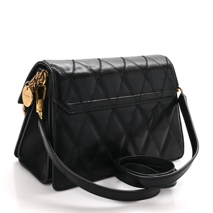 Givenchy Goatskin Quilted Small GV3 Shoulder Bag Black 3 of 11