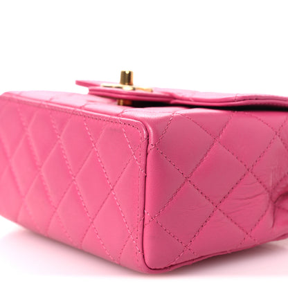 Chanel Goatskin Quilted Mini Square Flap Pink 10 of 12