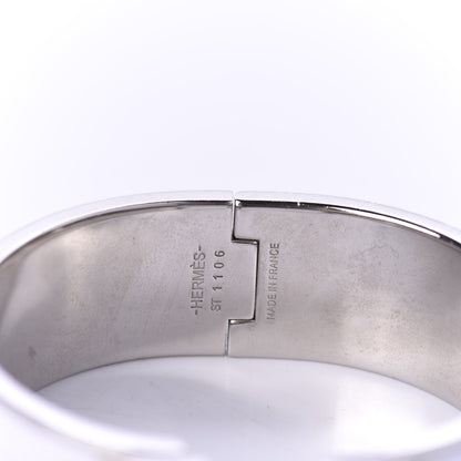 Hermes Enamel Wide Clic Clac H Bracelet PM White 4 of 4