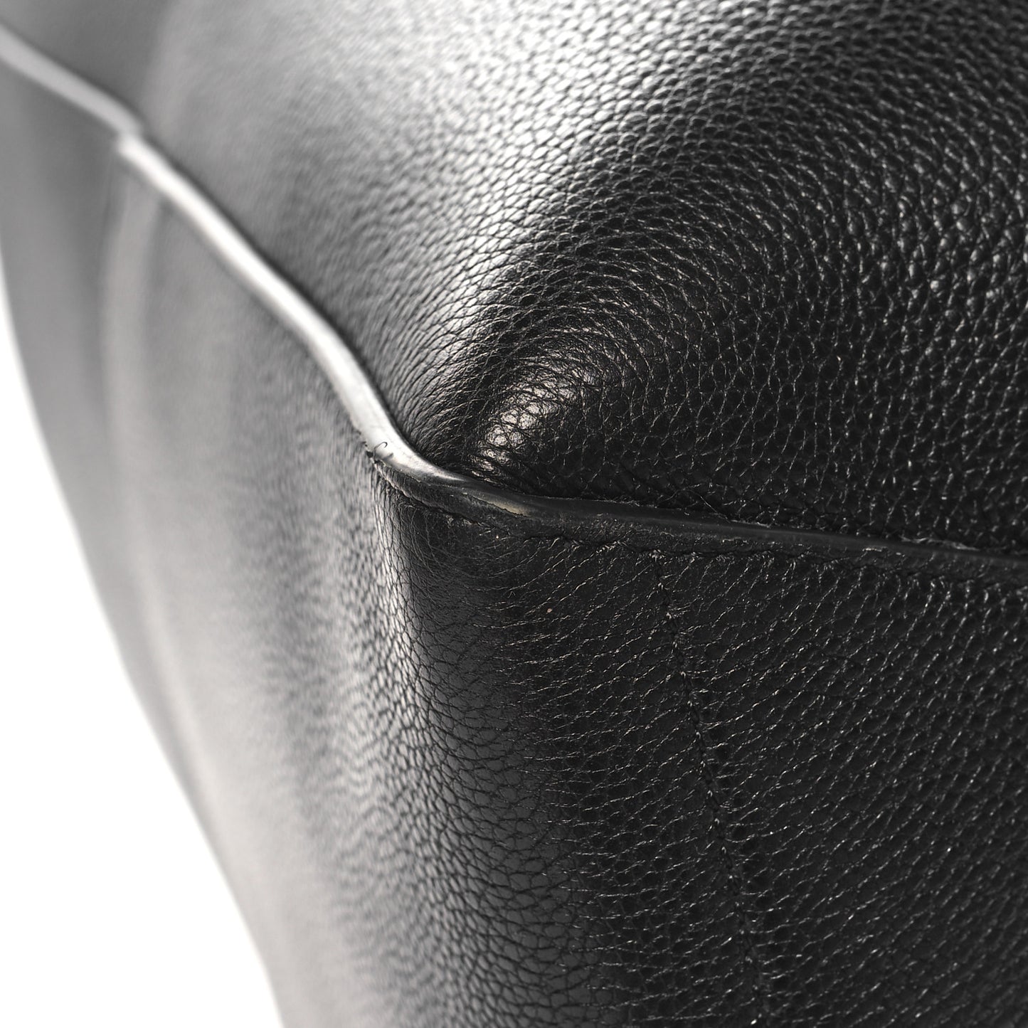 Soft Grained Calfskin Sangle Bucket Bag Black