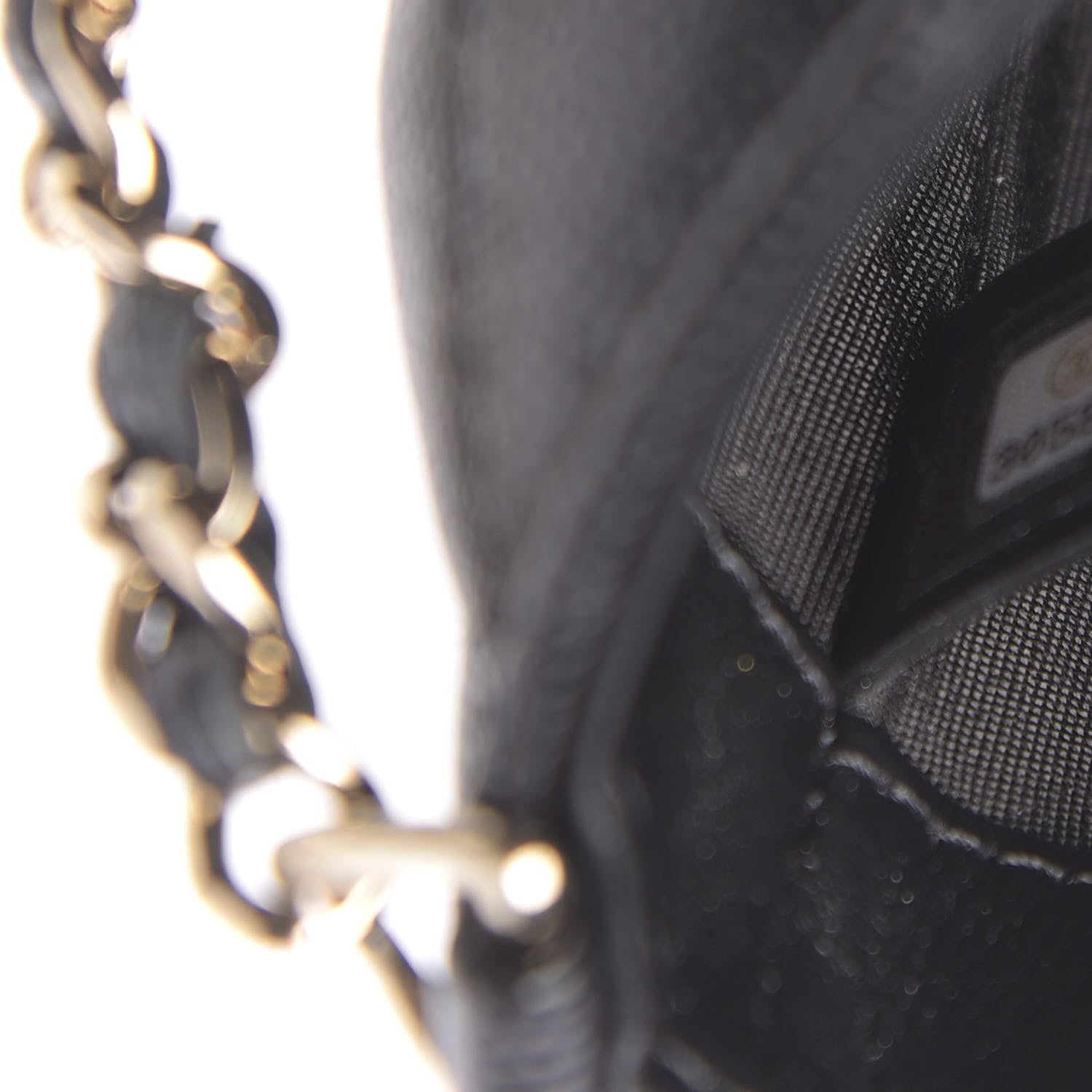 Chanel Caviar Quilted French New Wave Phone Holder With Chain Black 14 of 20