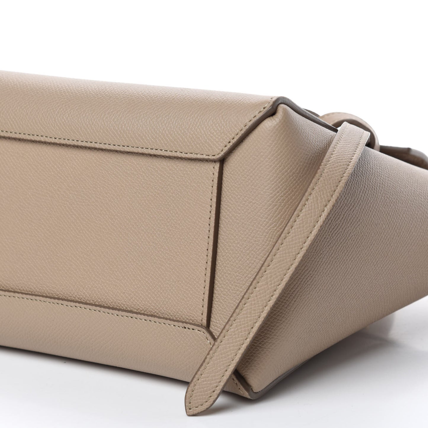 Grained Calfskin Micro Belt Bag Light Taupe