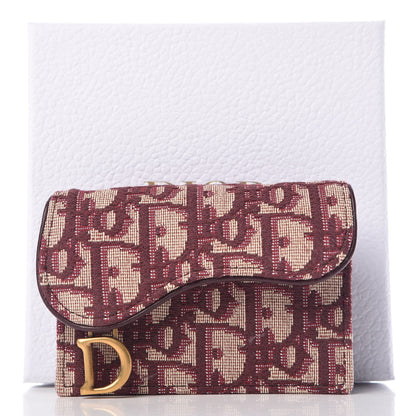 Christian Dior Oblique Saddle Card Holder Bordeaux 8 of 8
