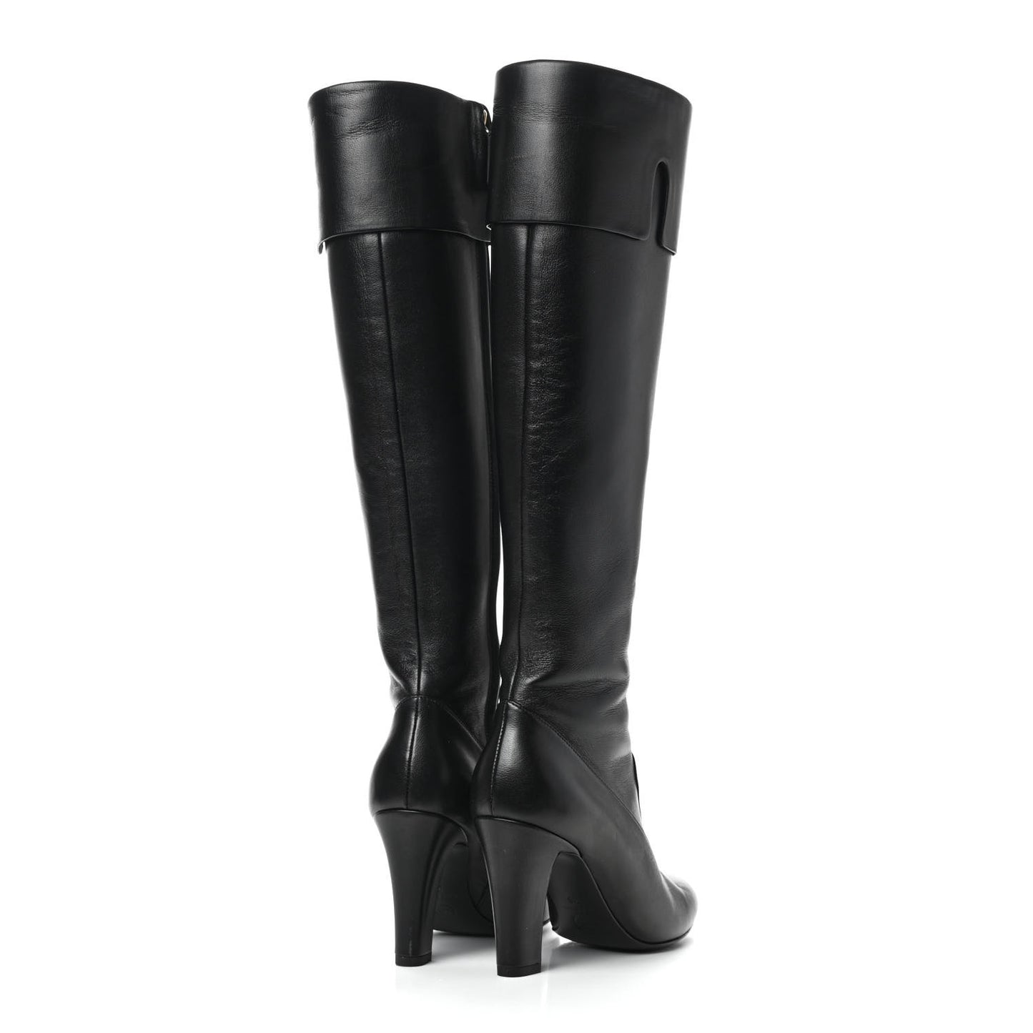 Lambskin High Boots 36 Black