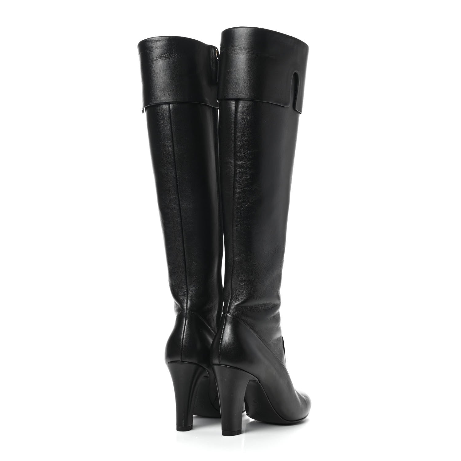 Chanel Lambskin High Boots 36 Black 4 of 12