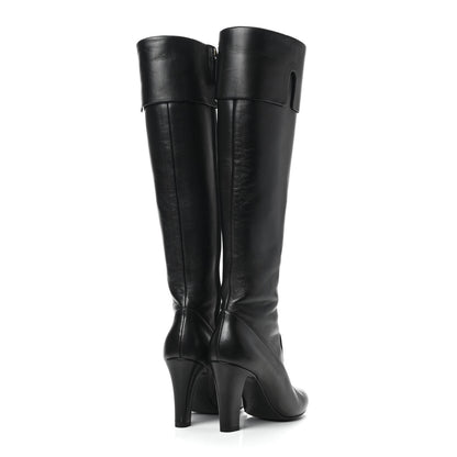 Chanel Lambskin High Boots 36 Black 4 of 12