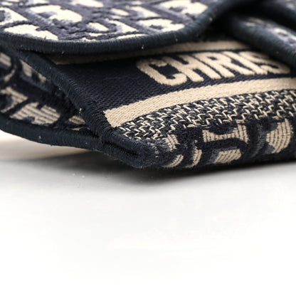Christian Dior Oblique Slim Saddle Pouch Blue 9 of 13