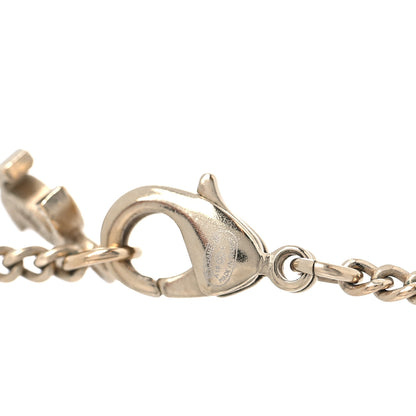 Chanel Crystal Heart CC Pendant Necklace Gold Silver Blue 6 of 6