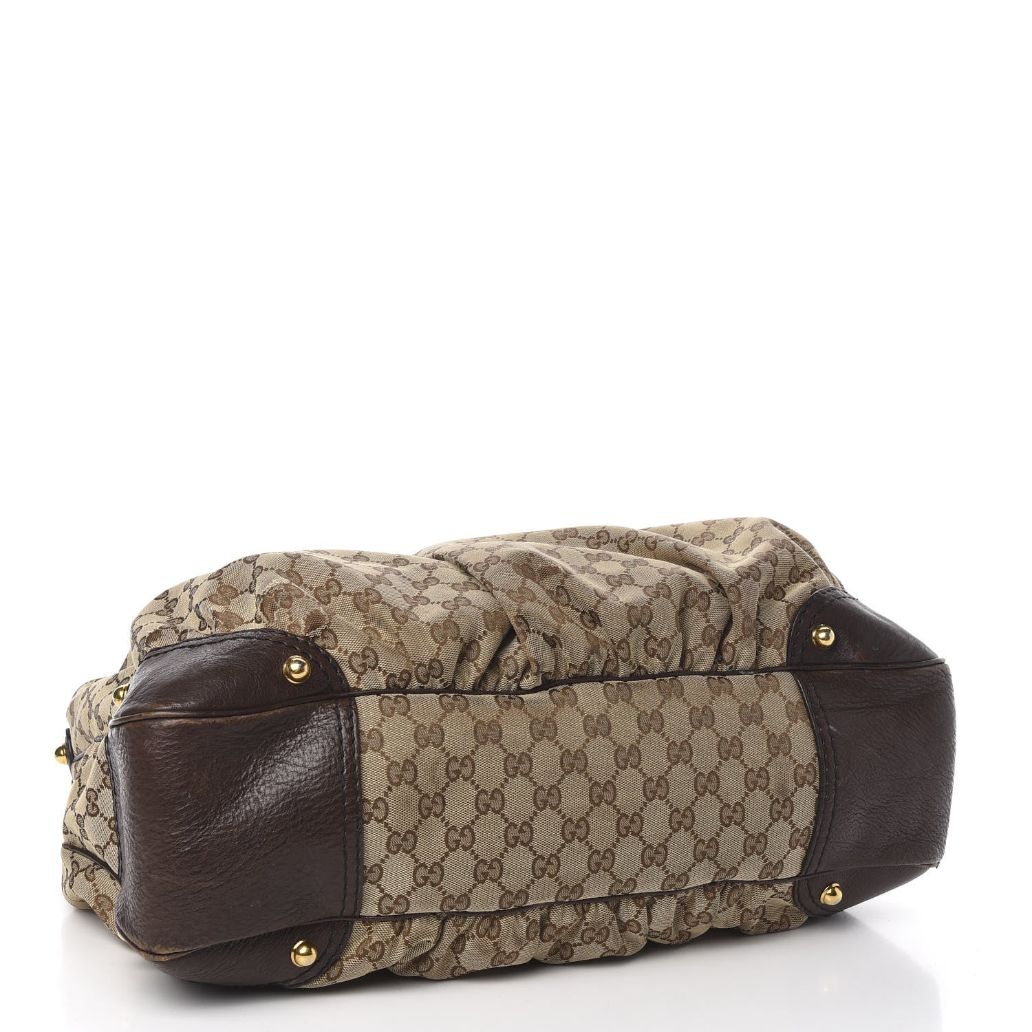 Gucci Monogram Large Jockey Hobo Dark Brown 4 of 11