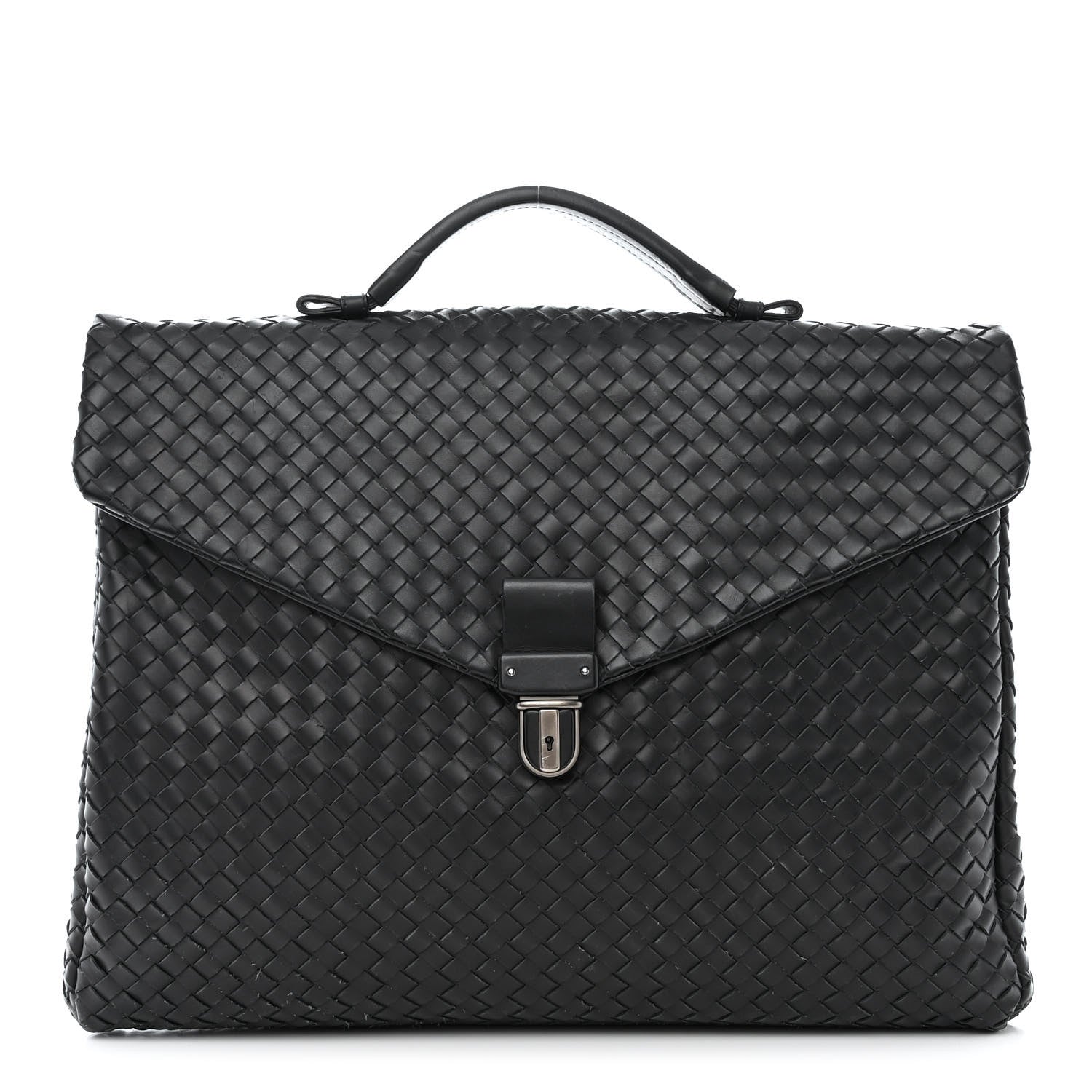 Bottega Veneta Intrecciato VN Briefcase Black 1 of 14