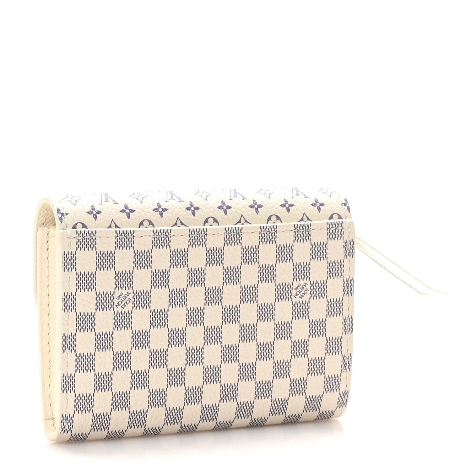 Louis Vuitton Damier Azur Calfskin Monogram Rosalie Coin Purse 3 of 8