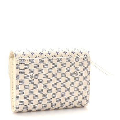 Louis Vuitton Damier Azur Calfskin Monogram Rosalie Coin Purse 3 of 8