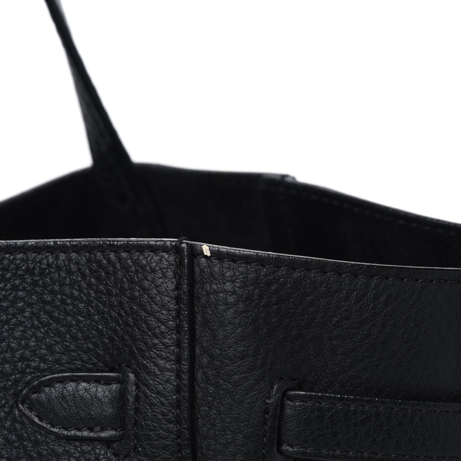 Celine Soft Grained Calfskin Medium Belt Cabas Phantom Black 6 of 6