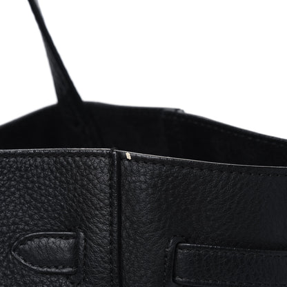 Celine Soft Grained Calfskin Medium Belt Cabas Phantom Black 6 of 6