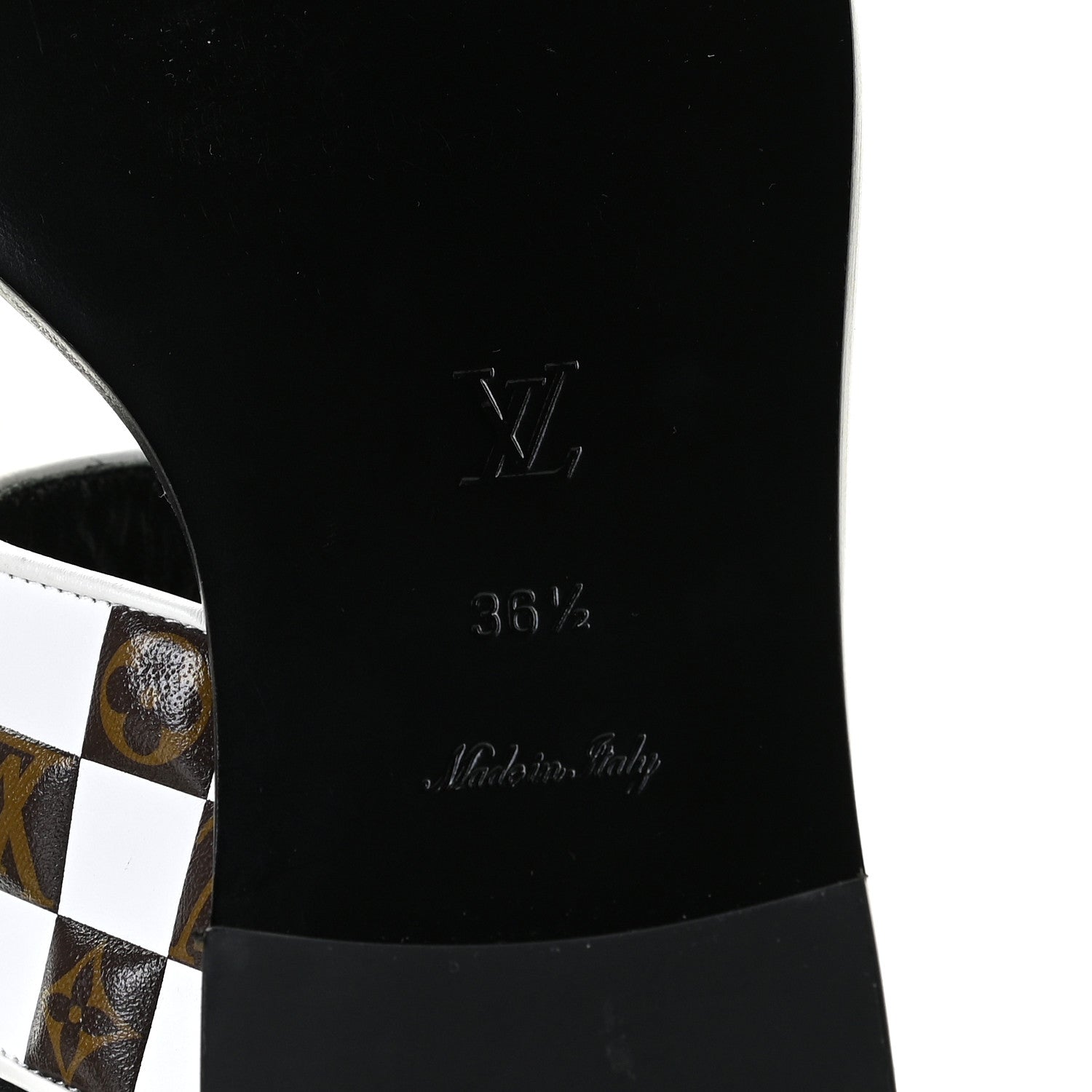 Louis Vuitton Monogram Calfskin Matchmake Flat Thong Sandals 36.5 Black 10 of 10