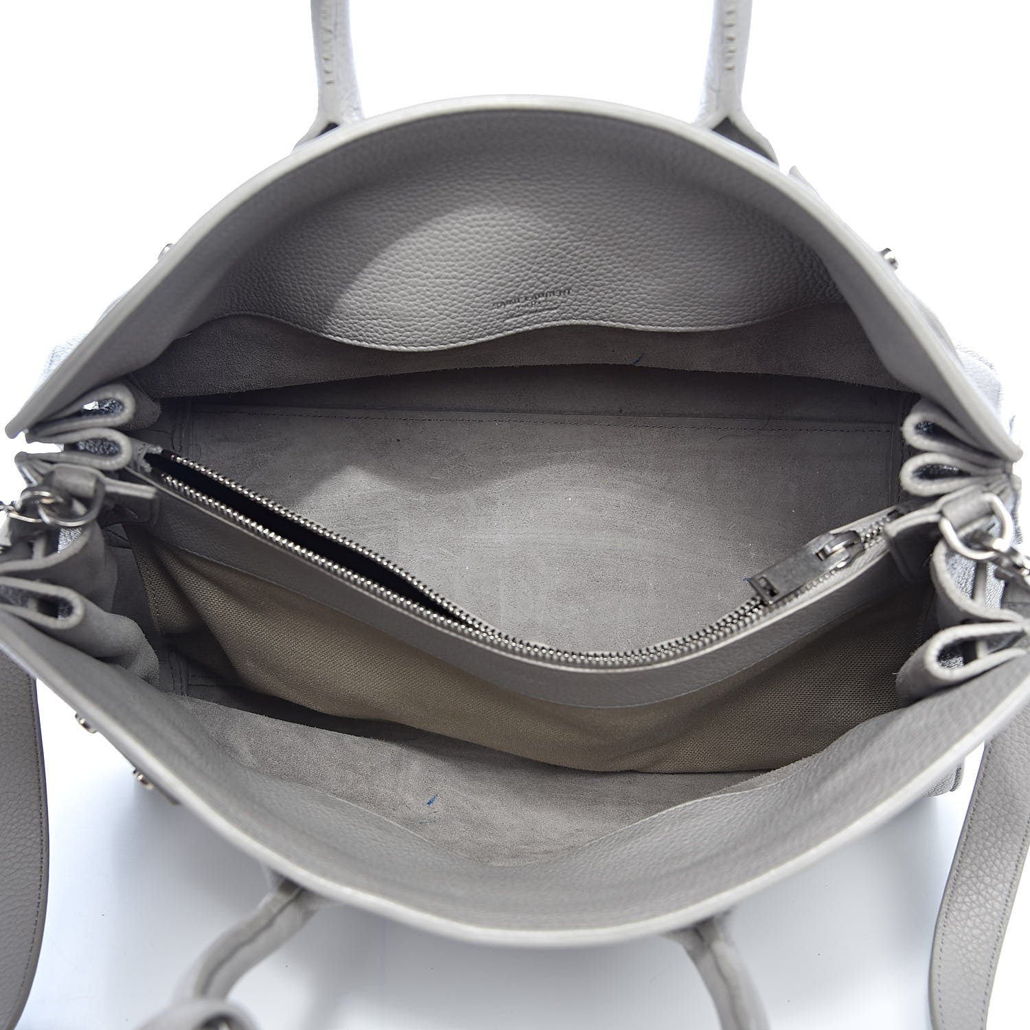 Saint Laurent Grained Calfskin Small Supple Sac De Jour Grey 5 of 20