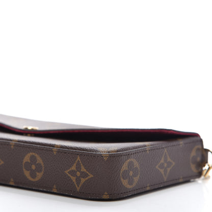 Louis Vuitton Monogram Pochette Felicie Chain Wallet Fuchsia 7 of 9