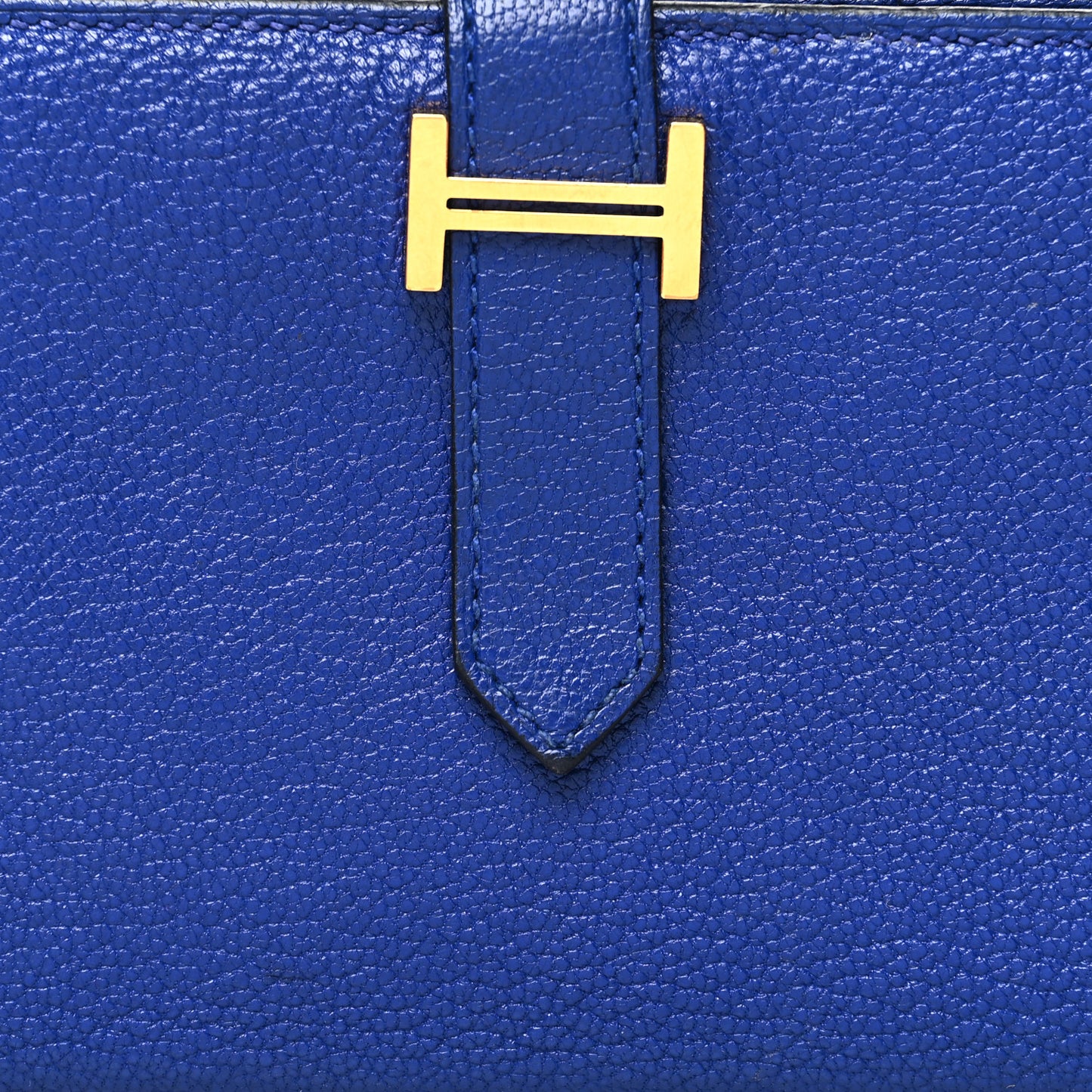 Chevre Mysore Bearn Gusset Wallet Bleu Electrique