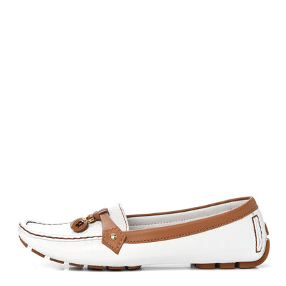 Louis Vuitton Calfskin Charm Moccasin Loafers 40 White 1 of 12