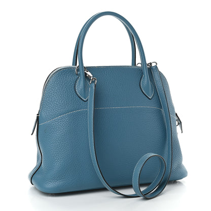 Hermes Taurillon Clemence Bolide 31 Blue Jean 2 of 9