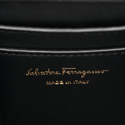 Salvatore Ferragamo Brushed Calfskin Micro Iconic Top Handle Bag Nero 6 of 9