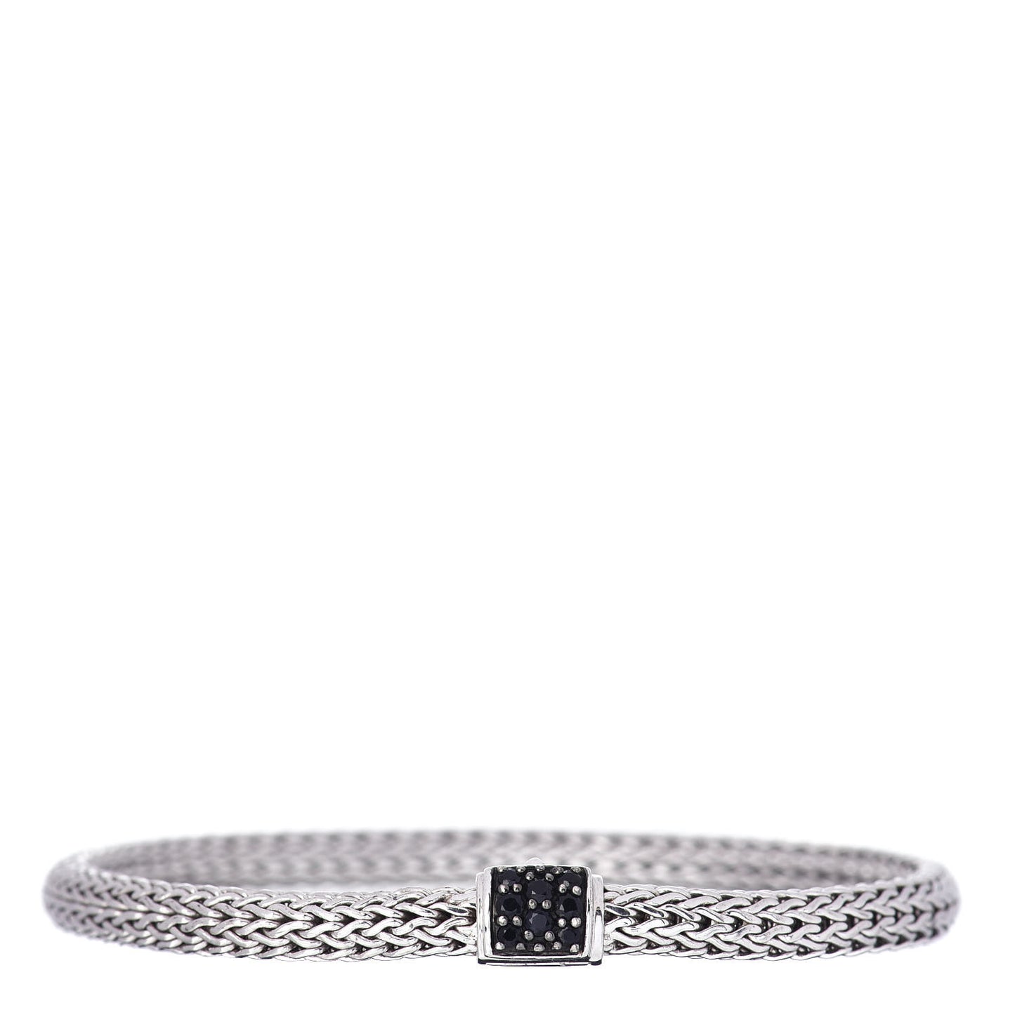 Sterling Silver Black Sapphire 5mm Classic Chain Bracelet