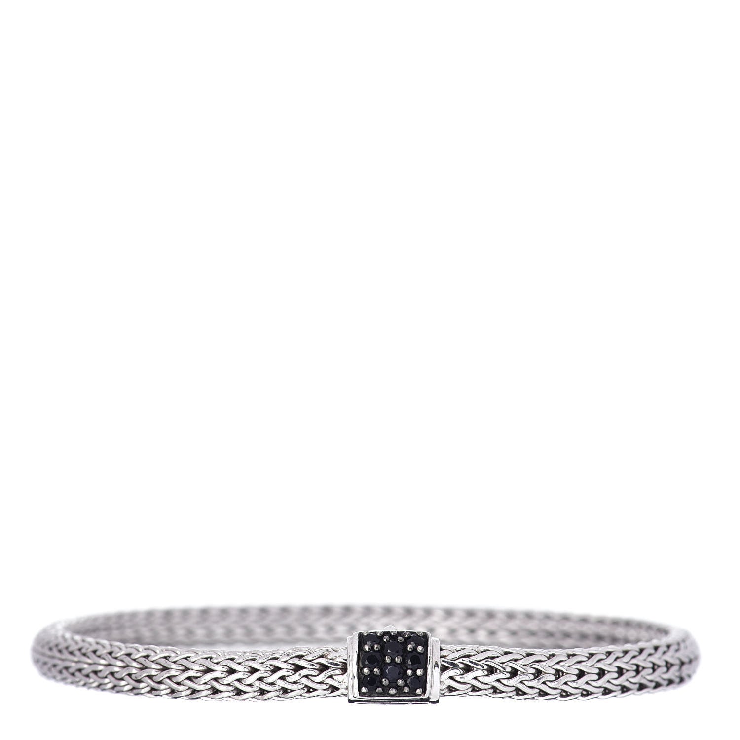 John Hardy Sterling Silver Black Sapphire 5mm Classic Chain Bracelet 1 of 4