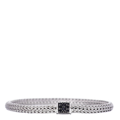 John Hardy Sterling Silver Black Sapphire 5mm Classic Chain Bracelet 1 of 4