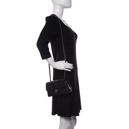 Chanel Lambskin Quilted Mini Rectangular Flap Black 2 of 11